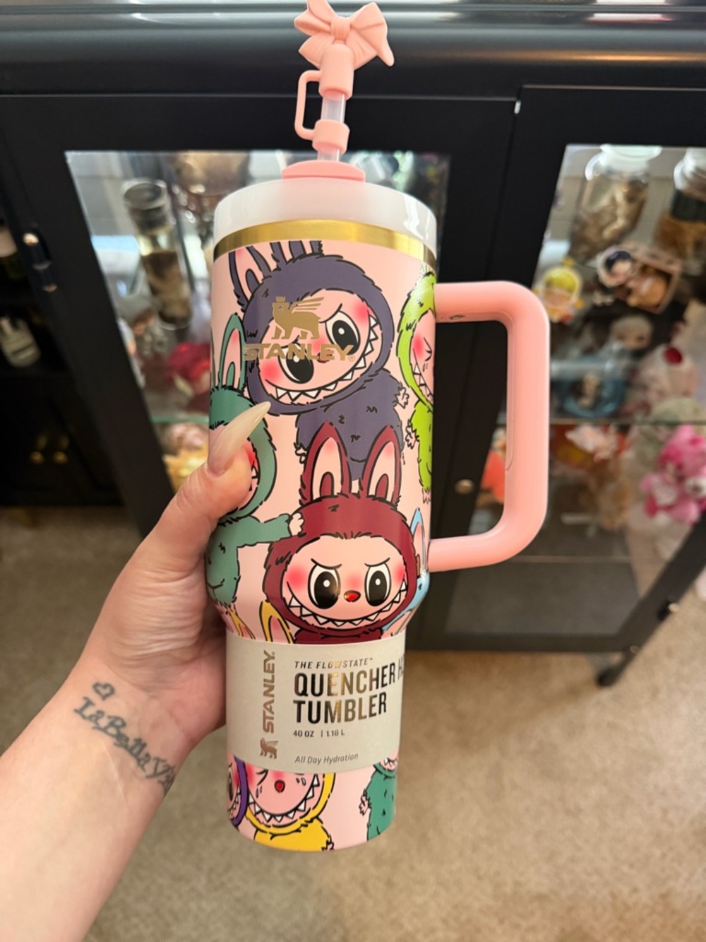 Stanley Pink Bunny Character Quencher Tumbler